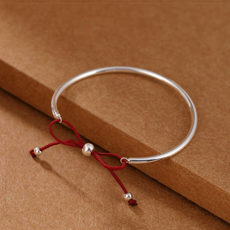 925 Sterling Silver Red String Healing Knot Bracelet for Spiritual Protection