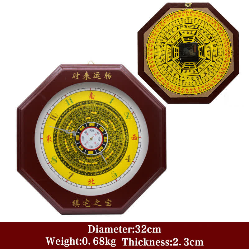 24cm Feng Shui Bagua Map Balance Energy Wall Clock