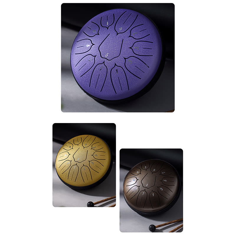 Kit de méditation Lotus de 6 pouces à 11 notes en acier