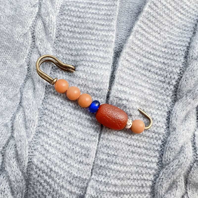 Broche en agate Bodhi de 8 cm pour des bienfaits d'harmonie et de calme