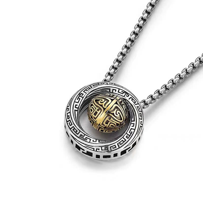 Copper Mobius Lucky Bead Wealth Necklace for Prosperity