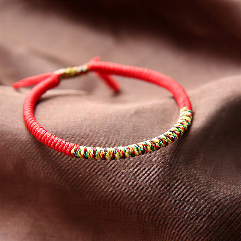 Multicolor Tibetan King Kong Knot Red String Bracelet