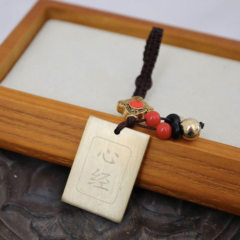 Feng Shui Yin Yang Bagua Balance Keychain Copper Brass