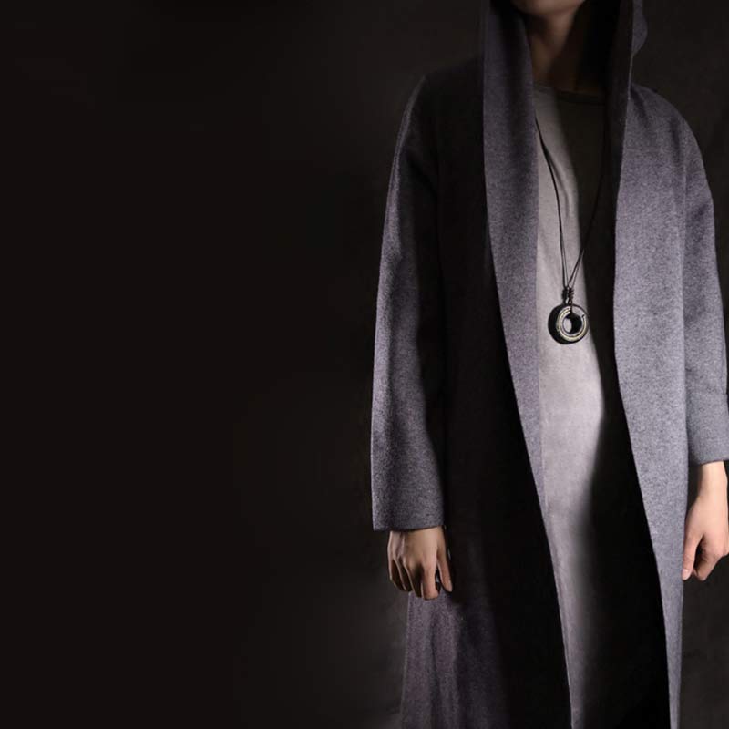 Ebony Wood Zen Circle Necklace | Peace and Calm Pendant