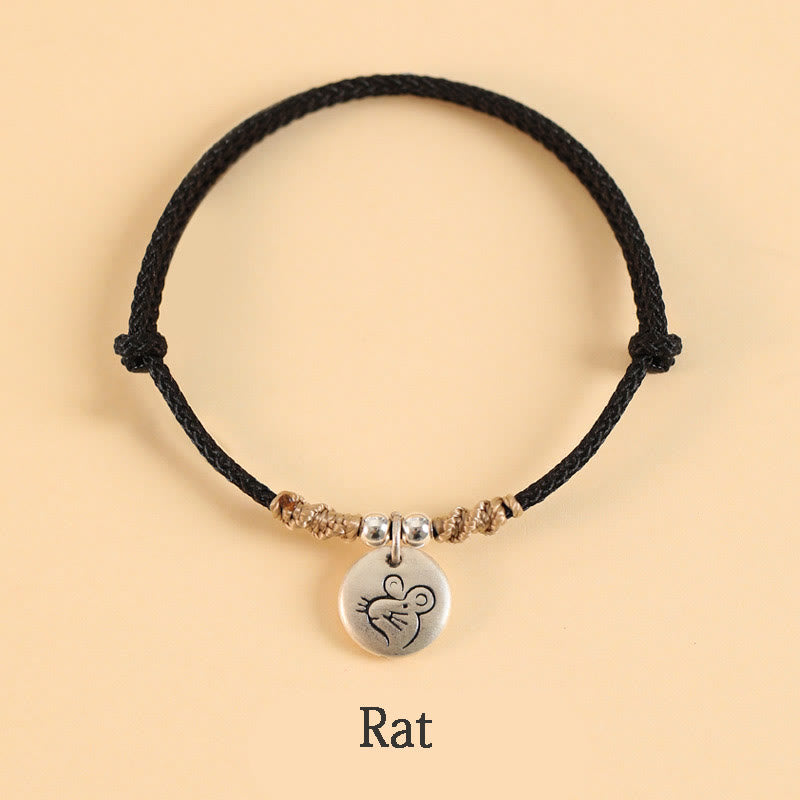 Chinese Zodiac Dragon Bracelet in 999 Sterling Silver for Luck