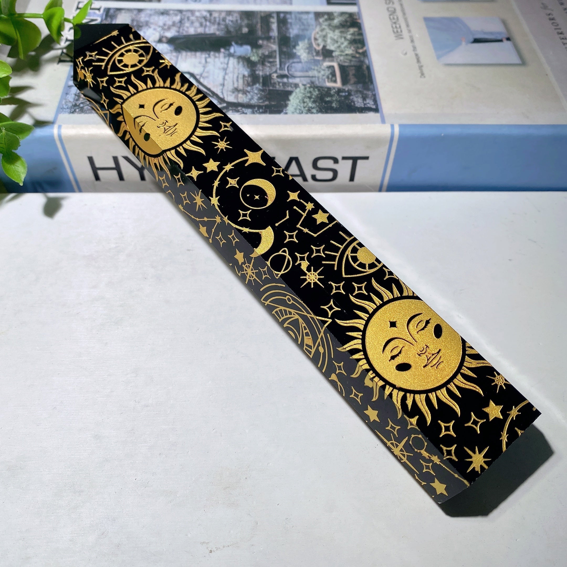 8in Black Obsidian Crystal Tower for Spiritual Healing
