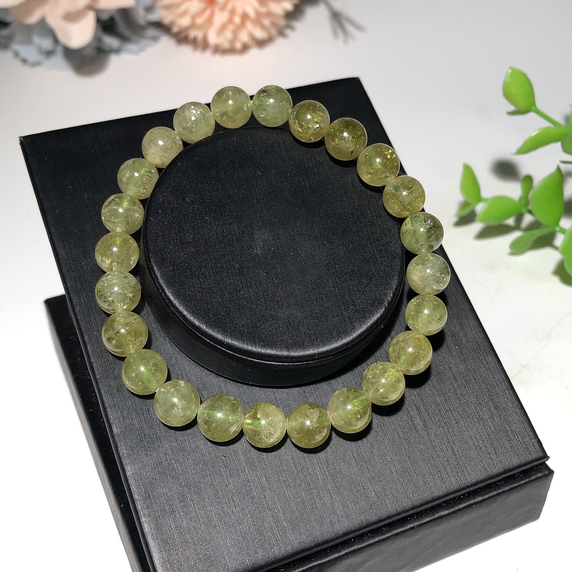 8mm-12mm Golden Healer Tsavolite Spiritual Bracelet for Healing