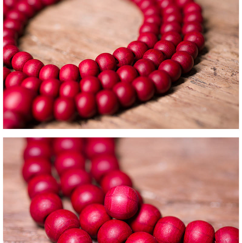 Bracelet Mala de protection en bois d'Abelia Biflora de 8 mm, 108 perles