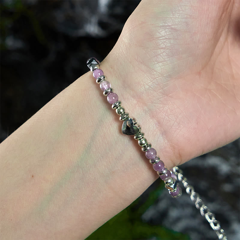 Bracelet d'énergie de guérison en améthyste de 8 mm pour l'équilibre