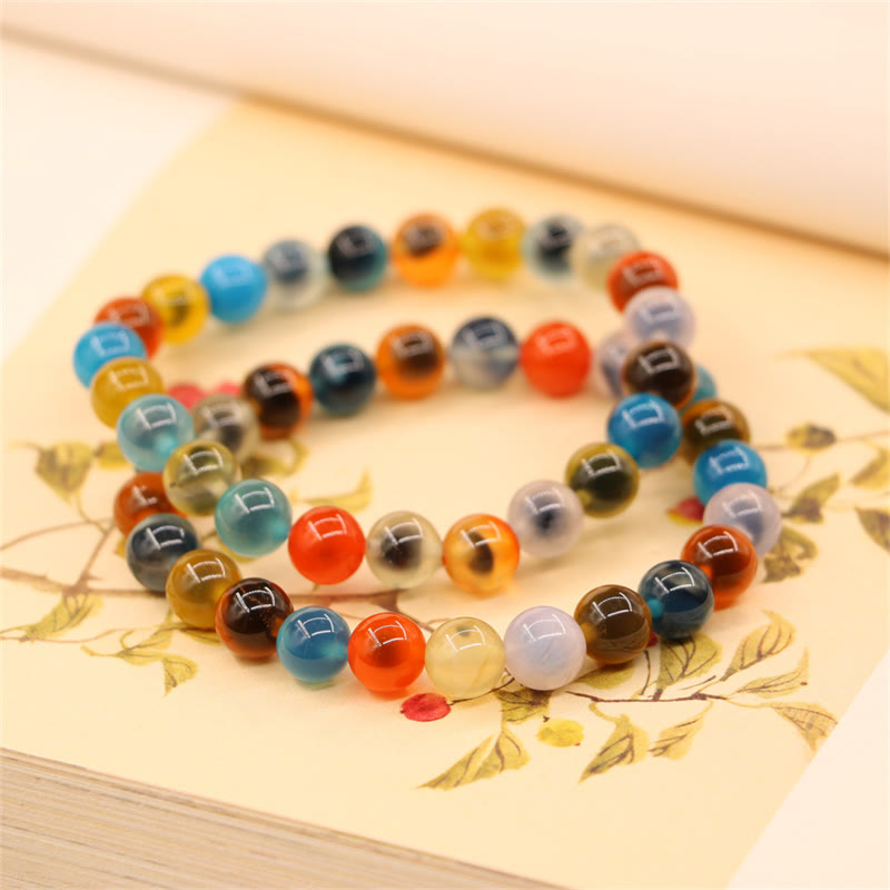 Bracelet de perles en agate bonbon de 8 mm pour plus de confiance