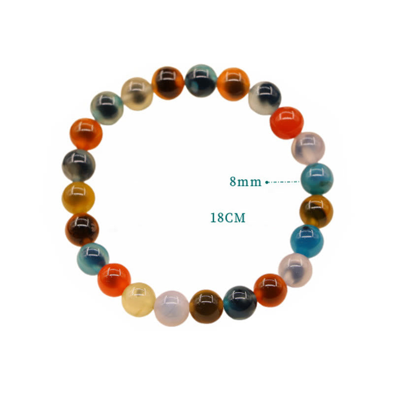 Bracelet de perles en agate bonbon de 8 mm pour plus de confiance