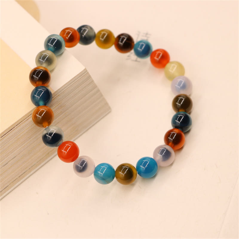 Bracelet de perles en agate bonbon de 8 mm pour plus de confiance