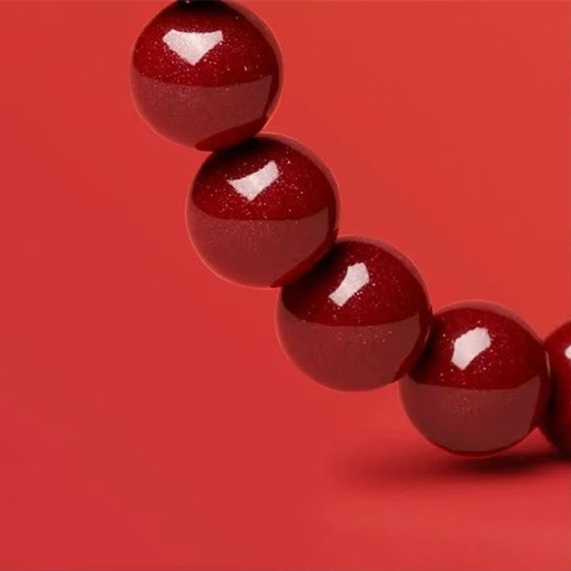 Bracelet serpent en jade cinabre Hetian de 8 mm pour la protection spirituelle