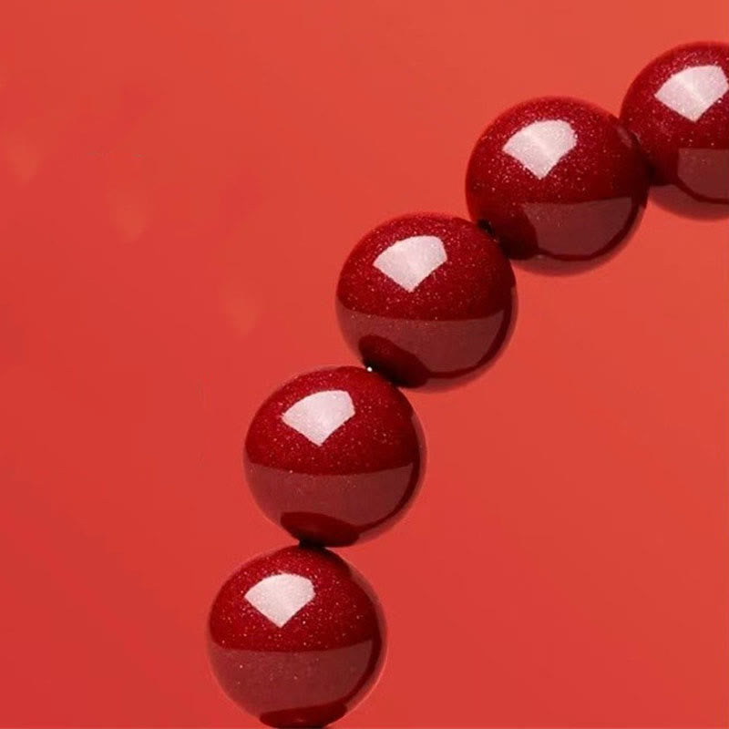 Bracelet serpent en jade cinabre Hetian de 8 mm pour la protection spirituelle