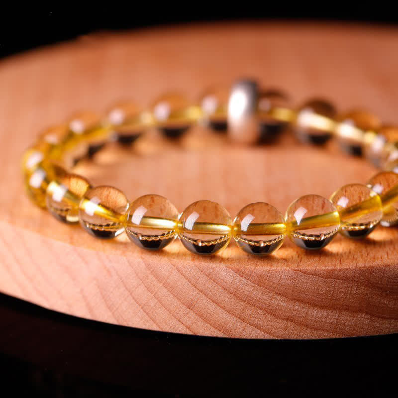 Bracelet du zodiaque chinois en citrine de 8 mm pour la protection spirituelle