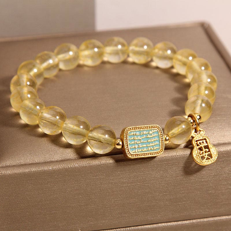 Bracelet de générosité en citrine de 8 mm pour la croissance spirituelle