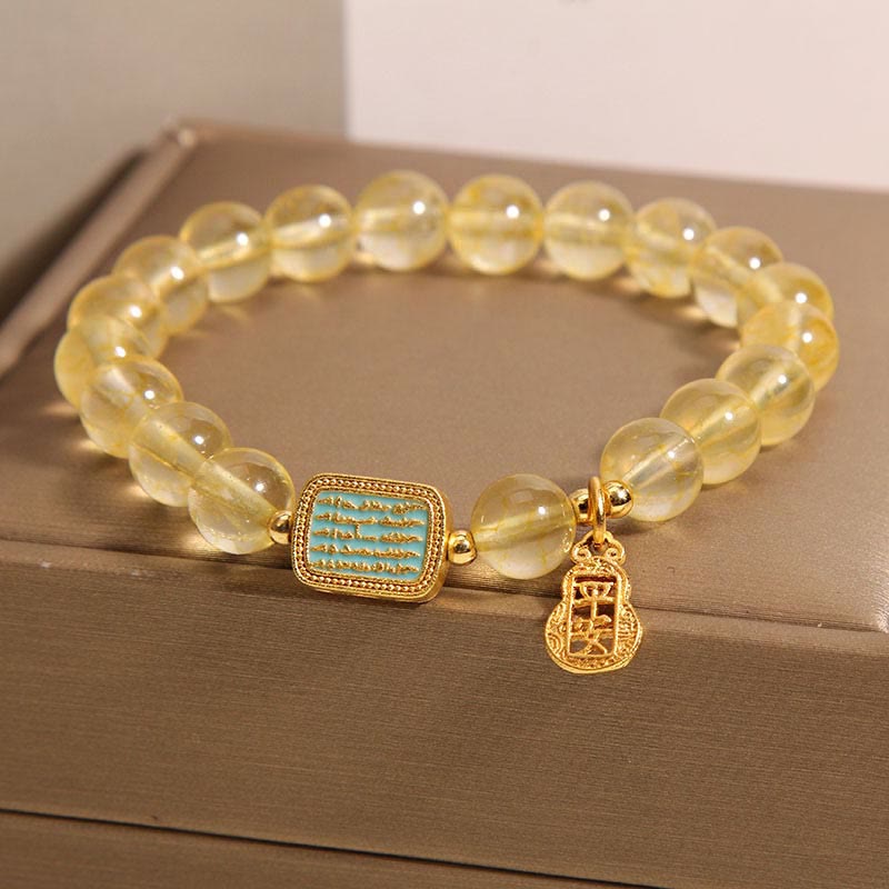 Bracelet de générosité en citrine de 8 mm pour la croissance spirituelle