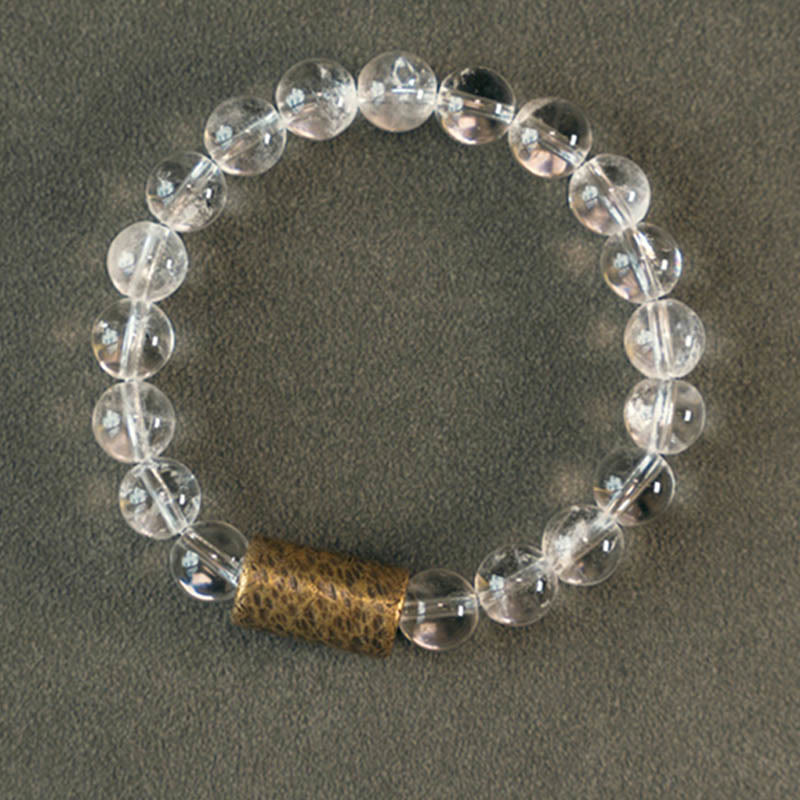 Bracelet de protection en quartz transparent de 8 mm pour une clarté mentale