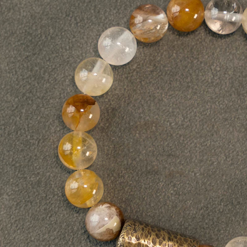 Bracelet de protection en quartz transparent de 8 mm pour une clarté mentale