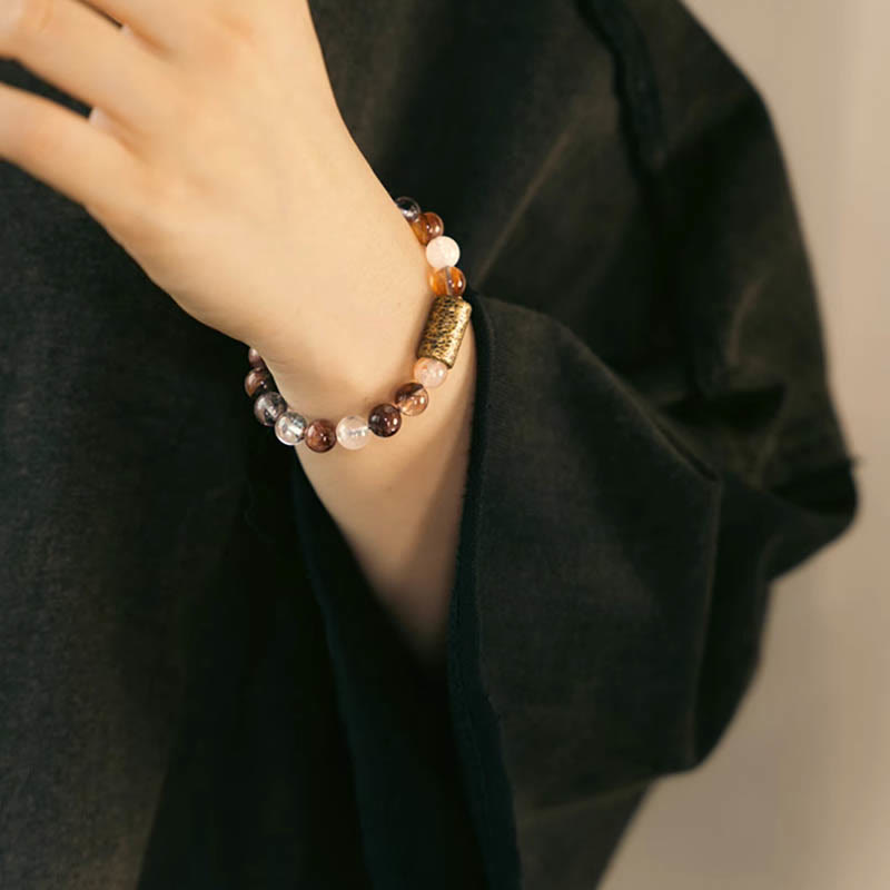 Bracelet de protection en quartz transparent de 8 mm pour une clarté mentale