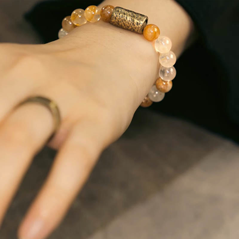 Bracelet de protection en quartz transparent de 8 mm pour une clarté mentale