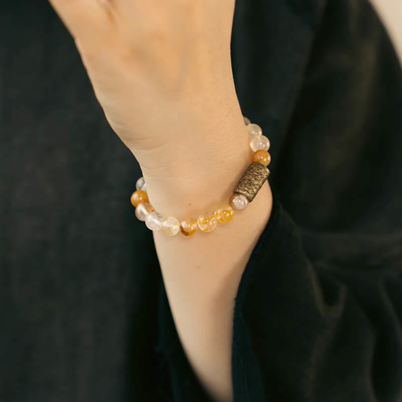 Bracelet de protection en quartz transparent de 8 mm pour une clarté mentale