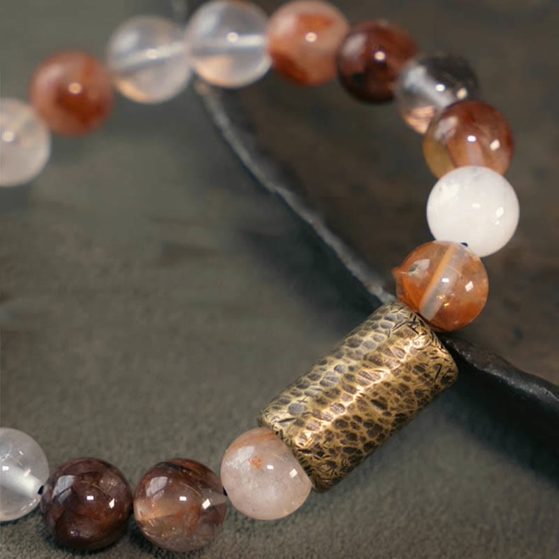 Bracelet de protection en quartz transparent de 8 mm pour une clarté mentale