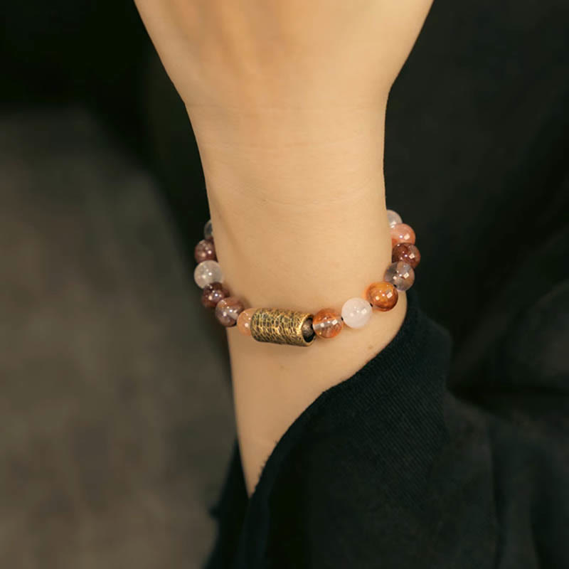 Bracelet de protection en quartz transparent de 8 mm pour une clarté mentale