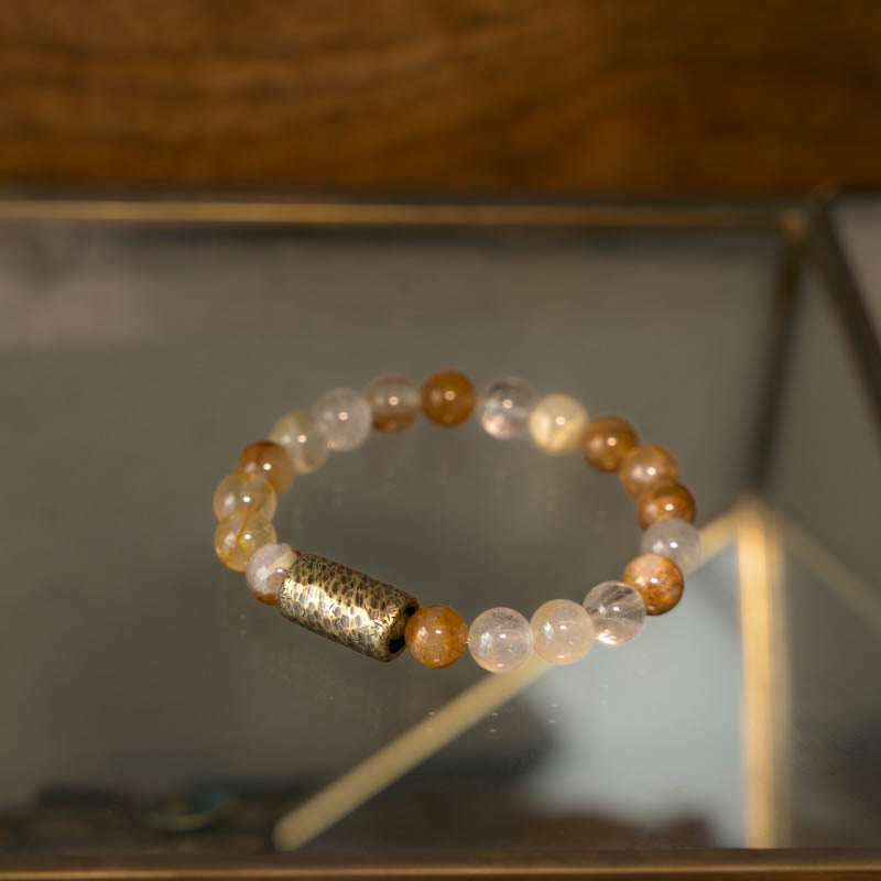 Bracelet de protection en quartz transparent de 8 mm pour une clarté mentale