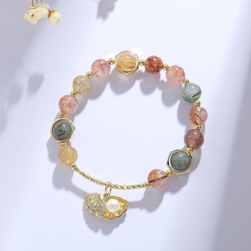 Bracelet de protection en quartz rutile coloré de 8 mm