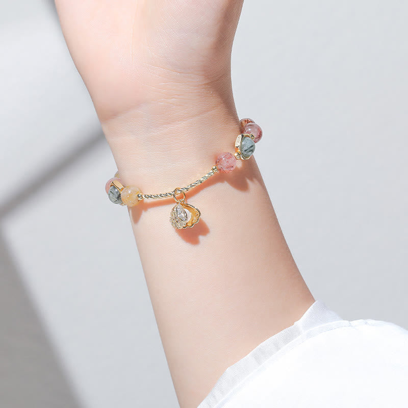 Bracelet de protection en quartz rutile coloré de 8 mm