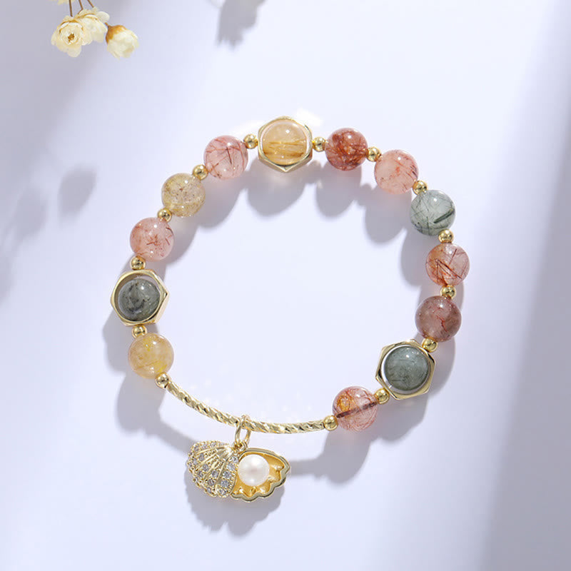 Bracelet de protection en quartz rutile coloré de 8 mm