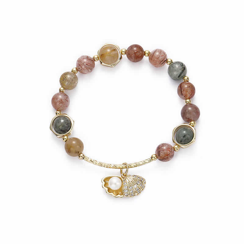 Bracelet de protection en quartz rutile coloré de 8 mm