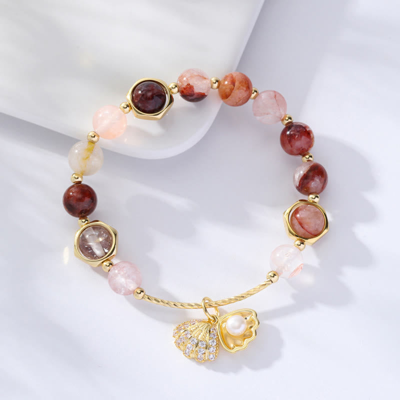 Bracelet de protection en quartz rutile coloré de 8 mm