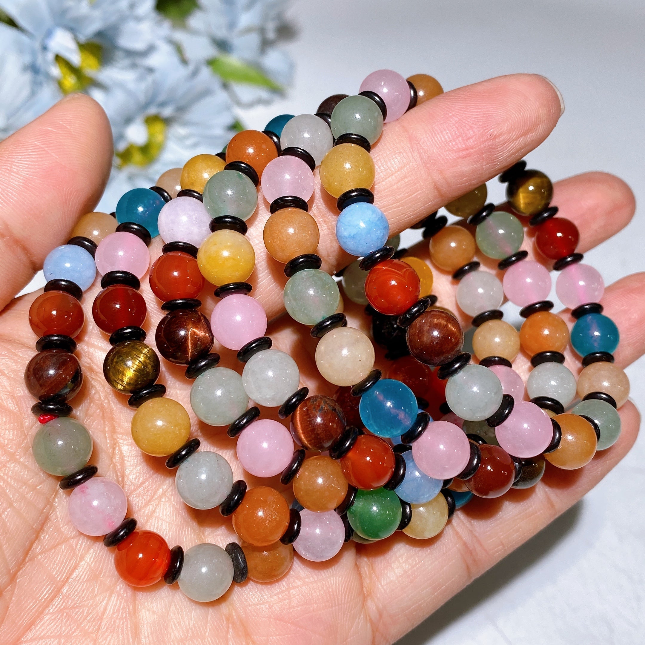 8mm Crystal Healing Bracelet for Spiritual Protection