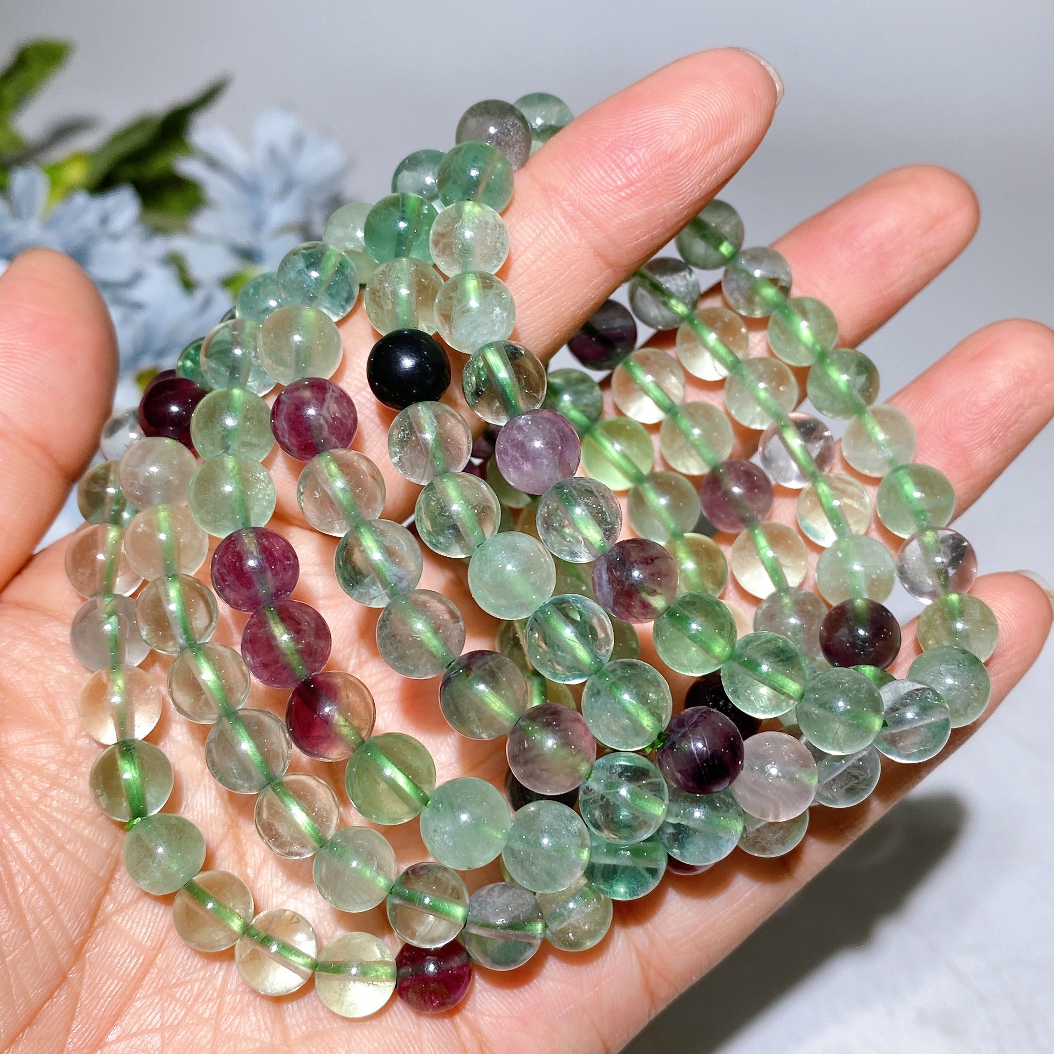 8mm Crystal Healing Bracelet for Spiritual Protection