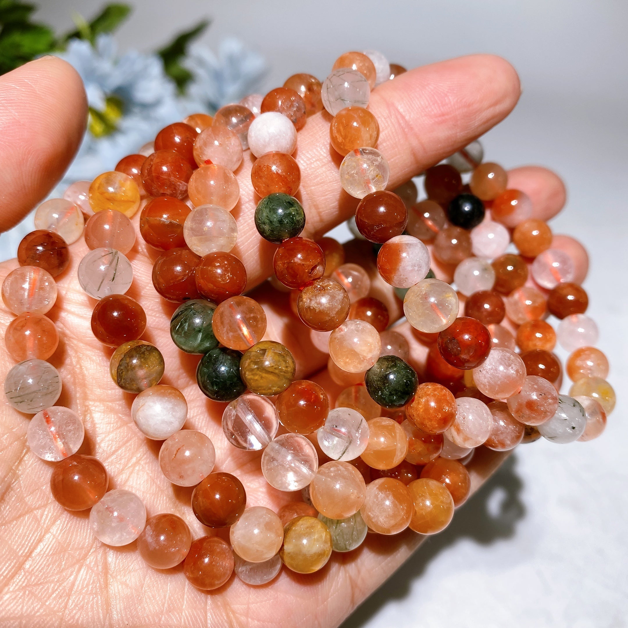 8mm Crystal Healing Bracelet for Spiritual Protection