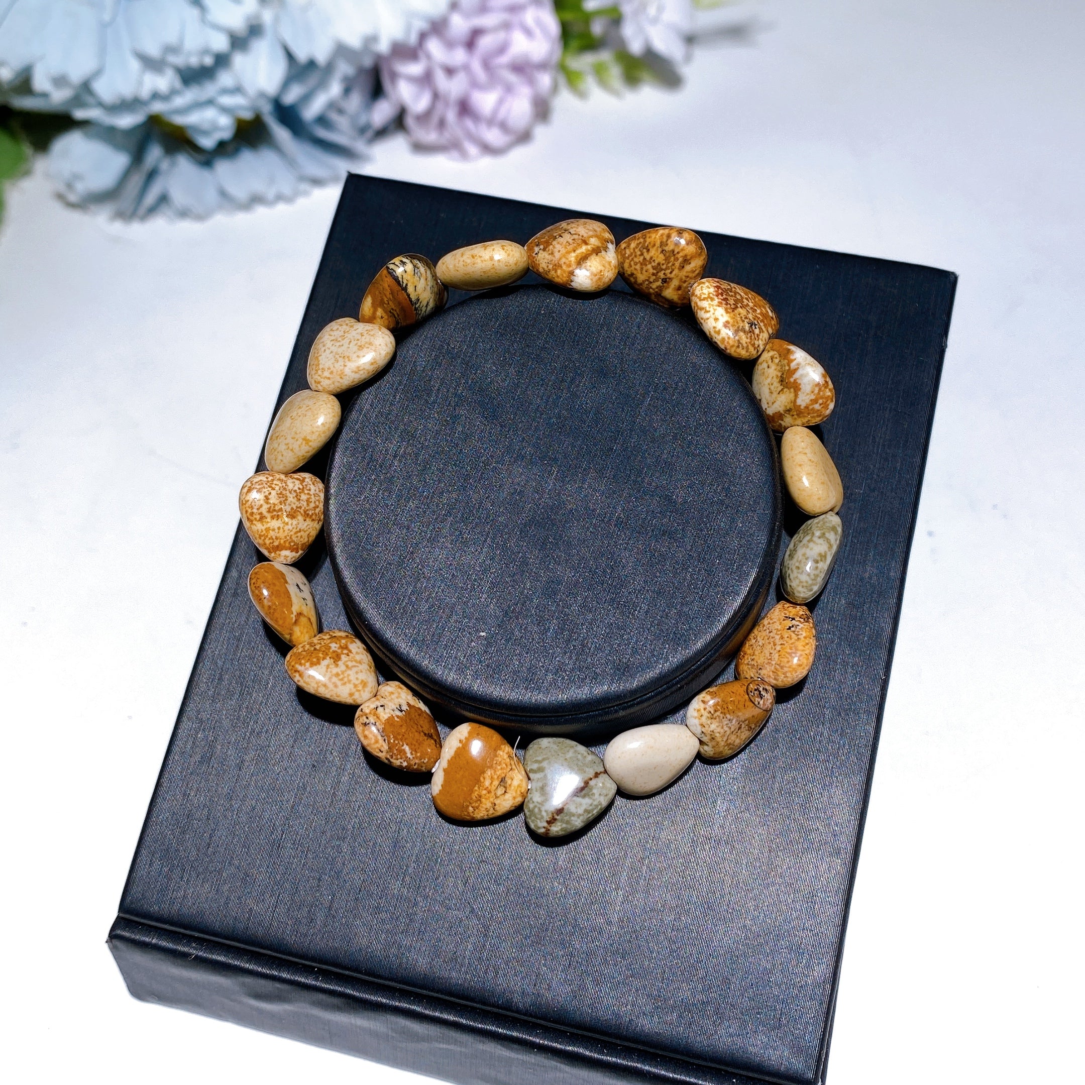 8mm Crystal Heart Bracelet for Emotional Healing & Love