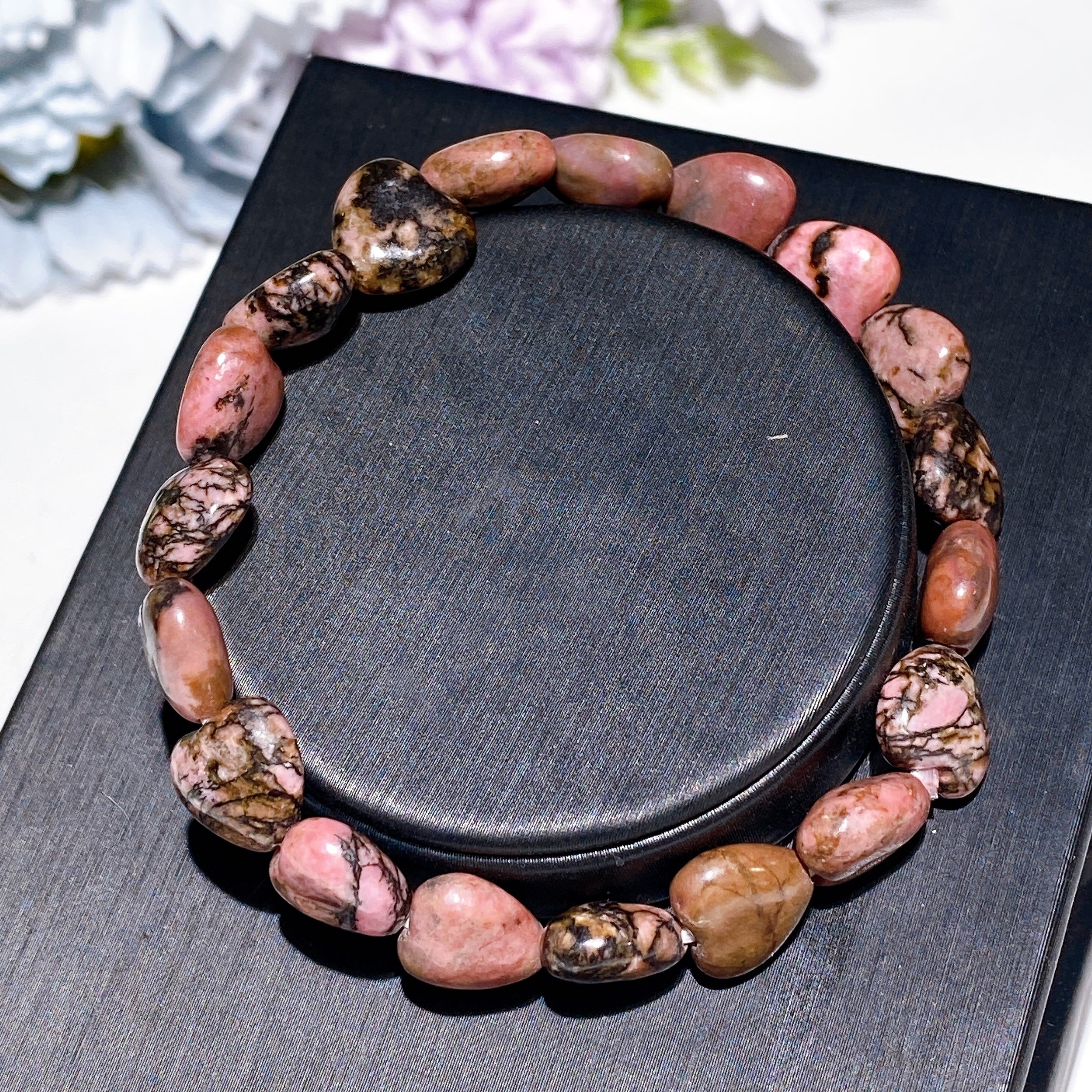 8mm Crystal Heart Bracelet for Emotional Healing & Love