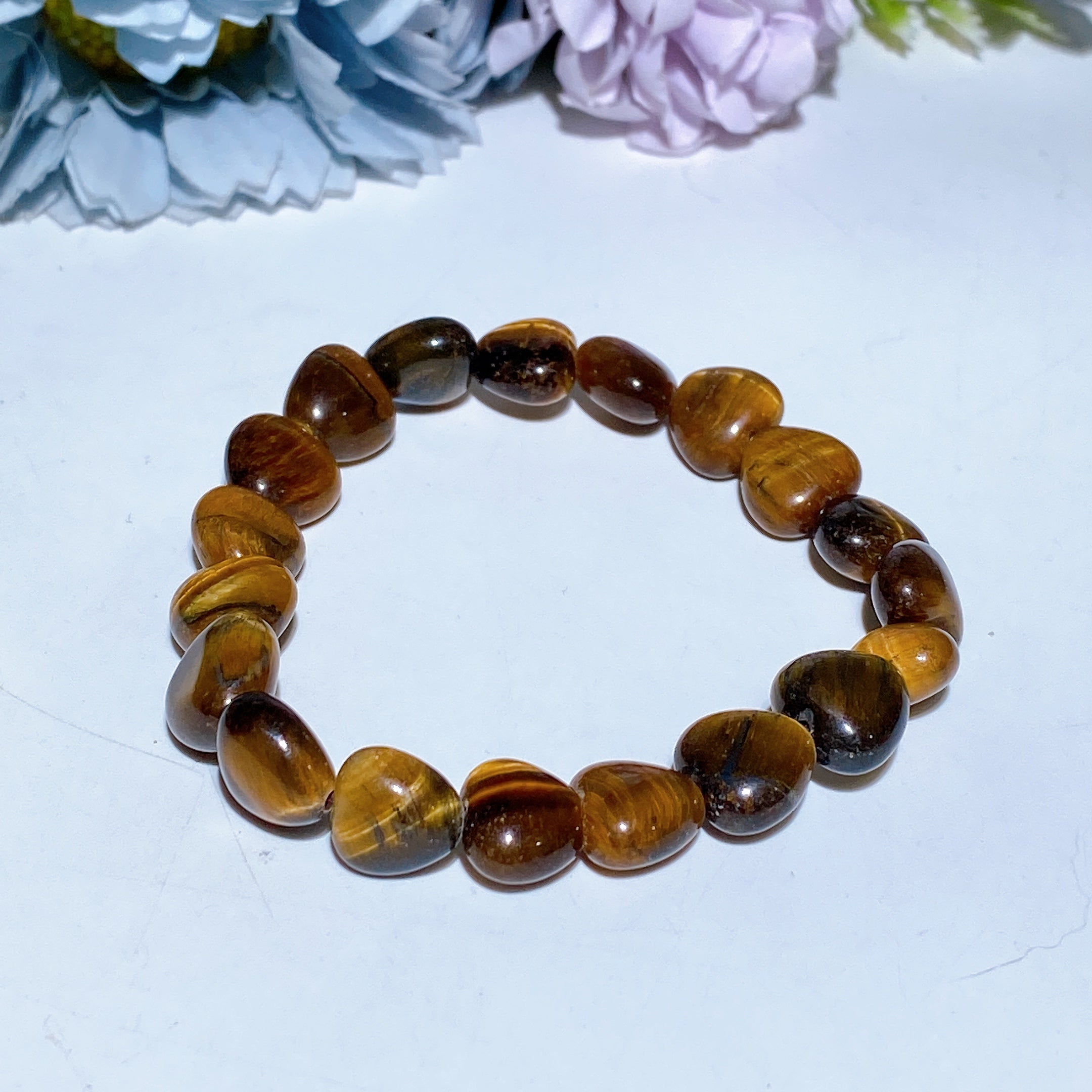8mm Crystal Heart Bracelet for Emotional Healing & Love