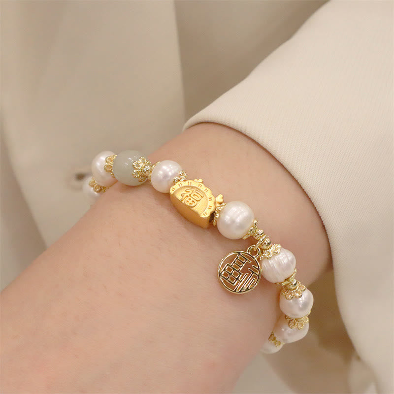 Bracelet Dragon Luck 8 mm avec agate rouge et pierres multifacettes
