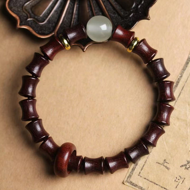 Bracelet de paix en bois d'ébène de 8 mm pour la méditation et l'équilibre