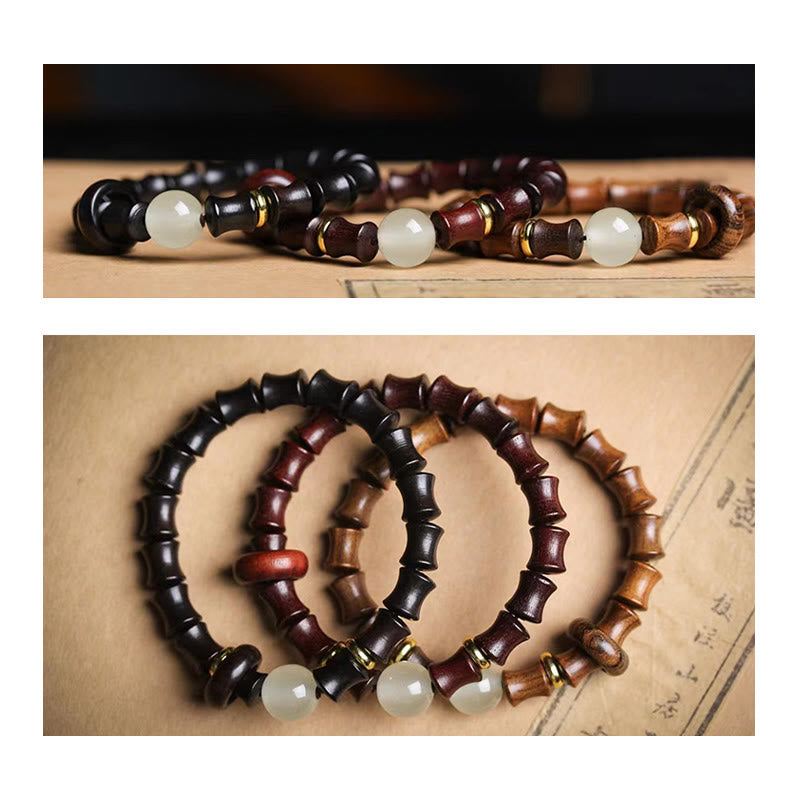 Bracelet de paix en bois d'ébène de 8 mm pour la méditation et l'équilibre