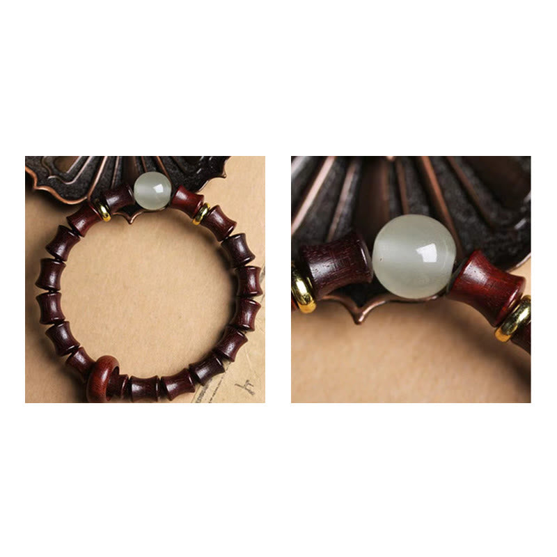 Bracelet de paix en bois d'ébène de 8 mm pour la méditation et l'équilibre