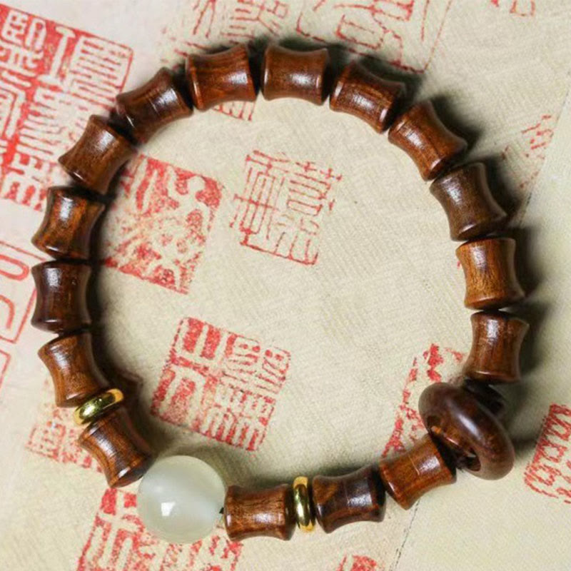 Bracelet de paix en bois d'ébène de 8 mm pour la méditation et l'équilibre