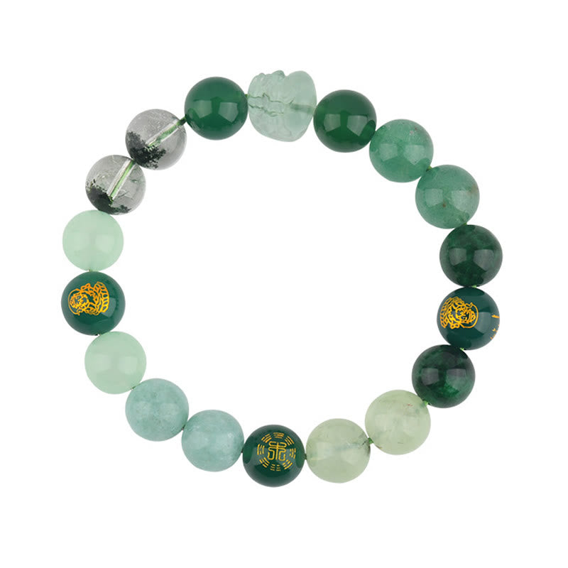 Bracelet Pixiu des Cinq Éléments de 8 mm pour la prospérité