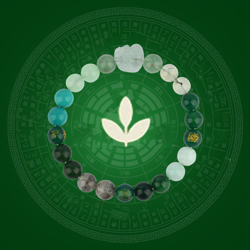 Bracelet Pixiu des Cinq Éléments de 8 mm pour la prospérité