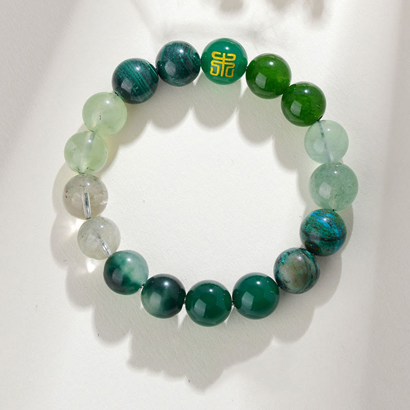 Bracelet en agate jaune des cinq éléments de 8 mm pour l'équilibre et la prospérité