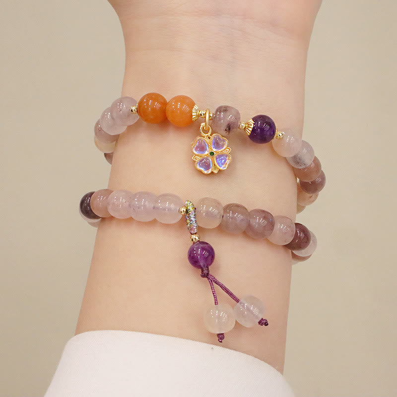 Bracelet de richesse en jade doré de 8 mm pour la chance et la protection