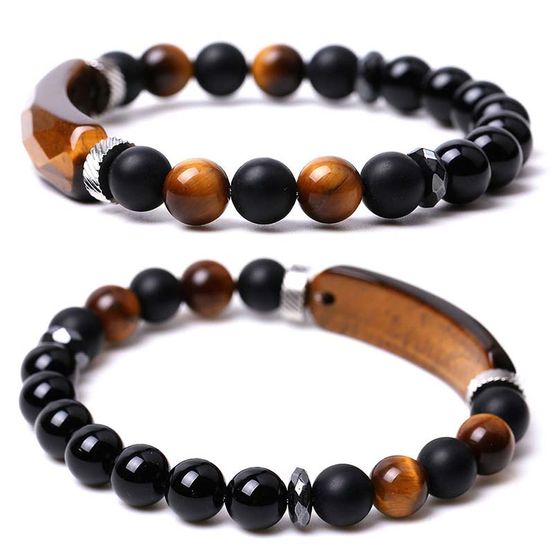 Bracelet de guérison en aventurine verte de 8 mm pour la chance et l'équilibre